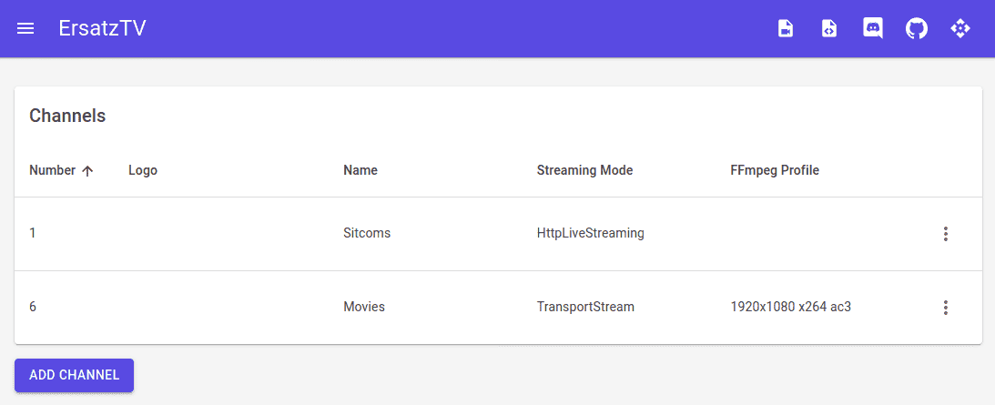 ErsatzTV UI