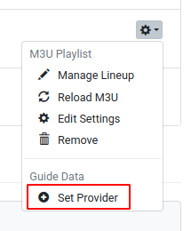 Channels Guide Data Set Provider