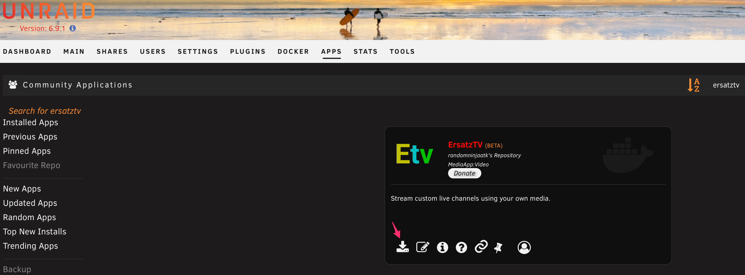 Search Community Applications ErsatzTV